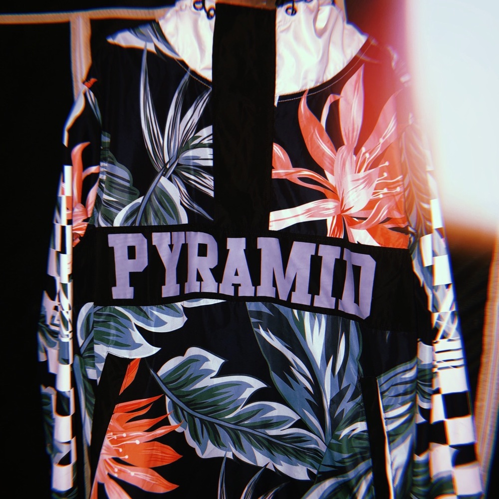 Chris Brown’s Black Pyramid windbreaker